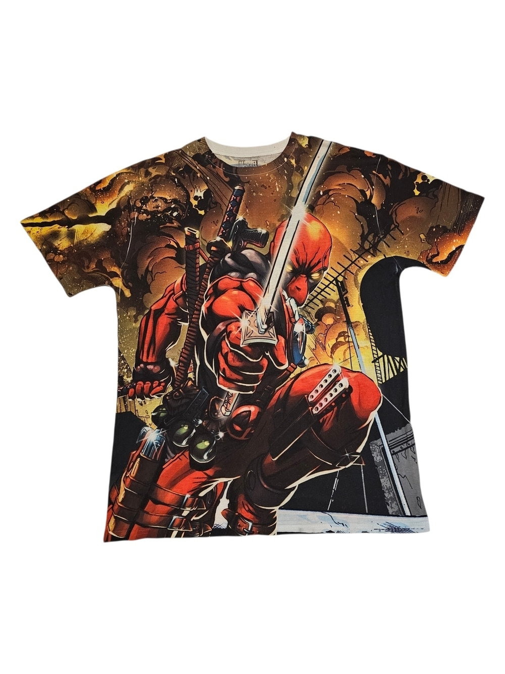 Marvel Deadpool All Over Print Graphic Tee